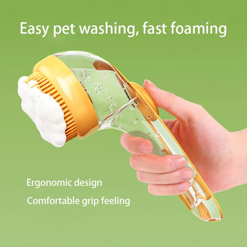 2-in-1 Honden Badborstel met Shampoo Dispenser
