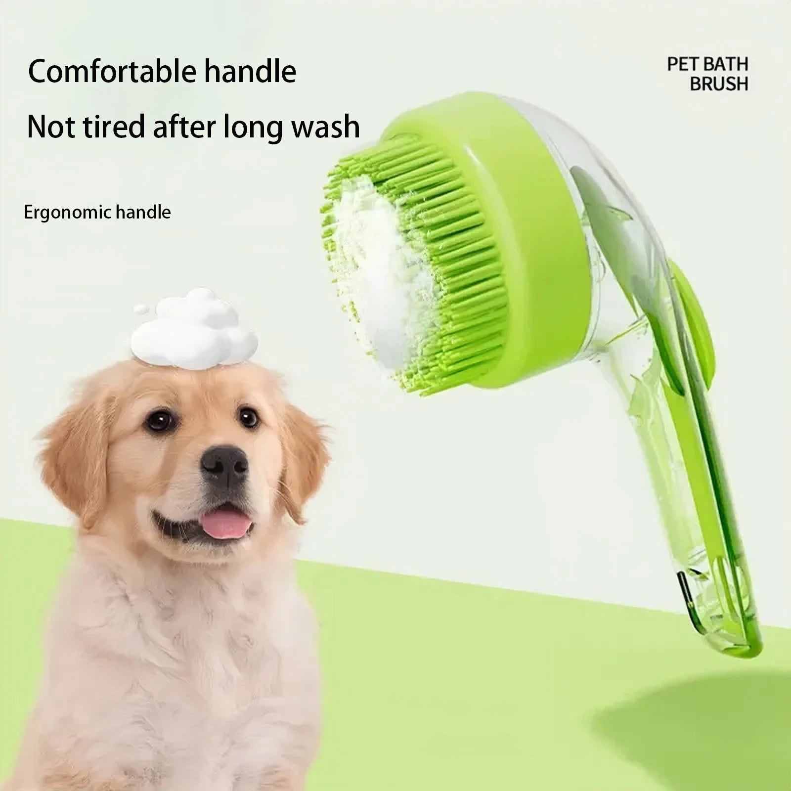 2-in-1 Honden Badborstel met Shampoo Dispenser