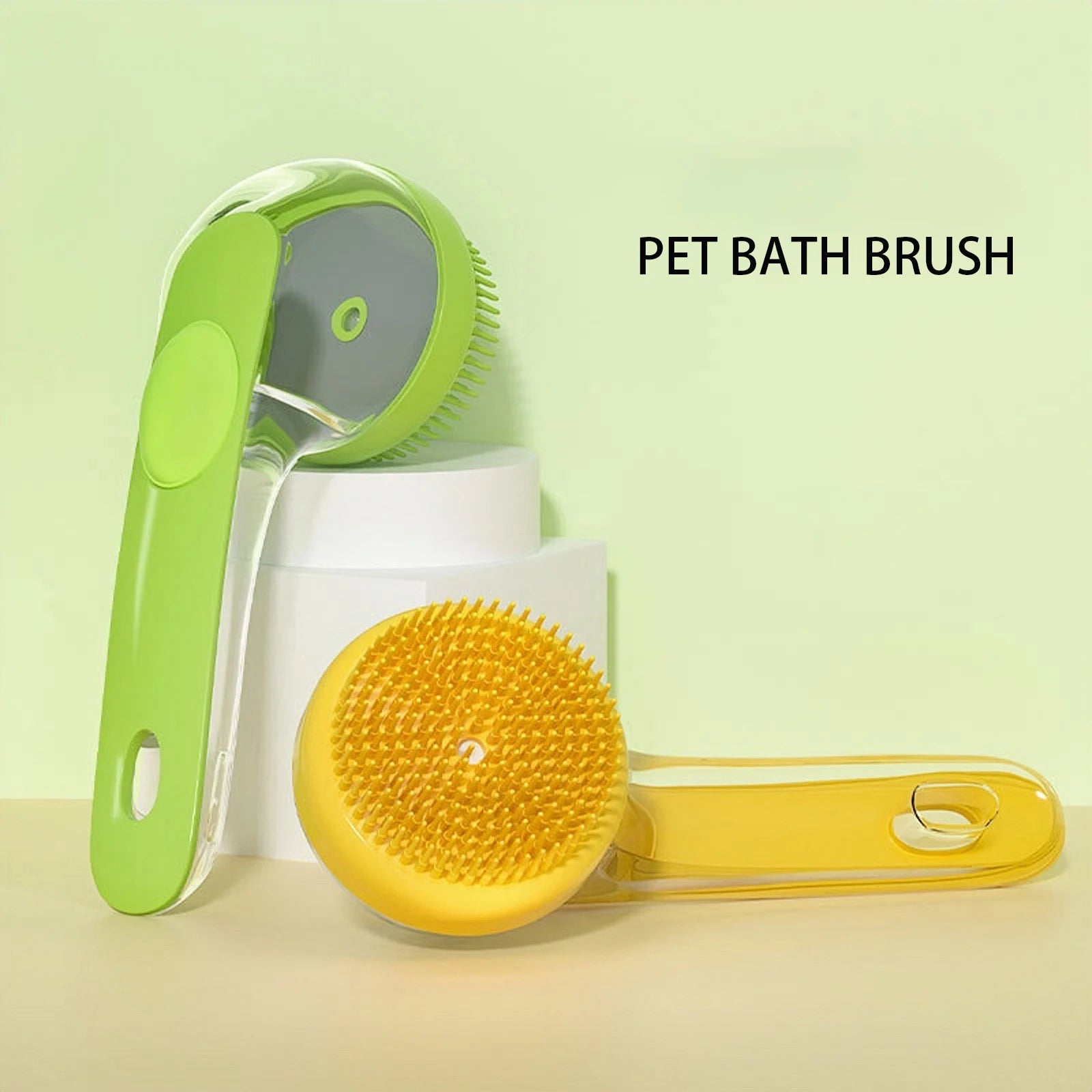 2-in-1 Honden Badborstel met Shampoo Dispenser